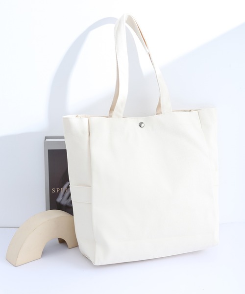 TABI PAL（タビパル）の「【TABI PAL】ビッグサイズ　キャンバス　トートバッグ（トートバッグ・レディース・ブラック/イエロー/グリーン/アイボリー・FREE）」の8枚目の写真