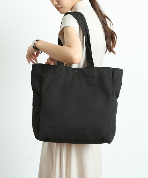 TABI PAL（タビパル）の「【TABI PAL】ビッグサイズ　キャンバス　トートバッグ（トートバッグ・レディース・ブラック/イエロー/グリーン/アイボリー・FREE）」の9枚目の写真