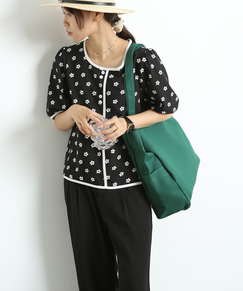 TABI PAL（タビパル）の「【TABI PAL】ビッグサイズ　キャンバス　トートバッグ（トートバッグ・レディース・ブラック/イエロー/グリーン/アイボリー・FREE）」の13枚目の写真