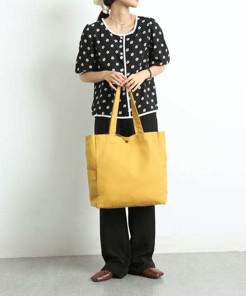 TABI PAL（タビパル）の「【TABI PAL】ビッグサイズ　キャンバス　トートバッグ（トートバッグ・レディース・ブラック/イエロー/グリーン/アイボリー・FREE）」の19枚目の写真