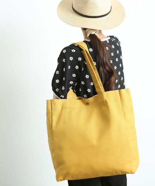TABI PAL（タビパル）の「【TABI PAL】ビッグサイズ　キャンバス　トートバッグ（トートバッグ・レディース・ブラック/イエロー/グリーン/アイボリー・FREE）」の20枚目の写真