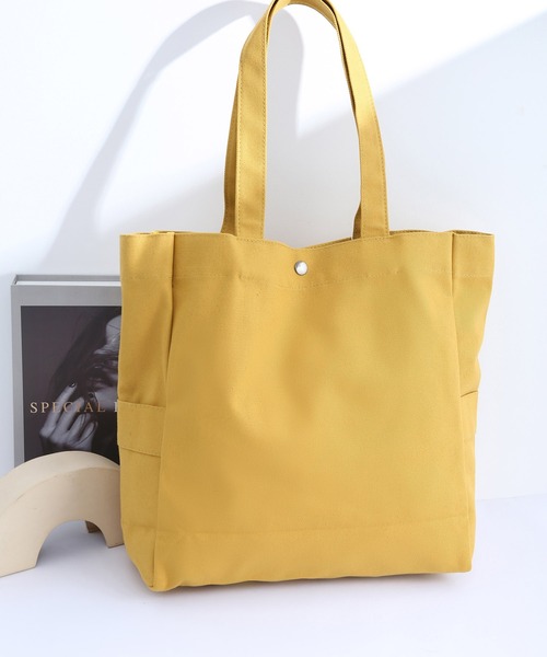 TABI PAL（タビパル）の「【TABI PAL】ビッグサイズ　キャンバス　トートバッグ（トートバッグ・レディース・ブラック/イエロー/グリーン/アイボリー・FREE）」の22枚目の写真