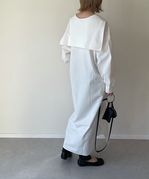 y/m by misato(イムバイミサト)の「セーラーカラーロングブラウス(シャツ/ブラウス・レディース・ベージュ/ホワイト・FREE)」の13枚目の写真