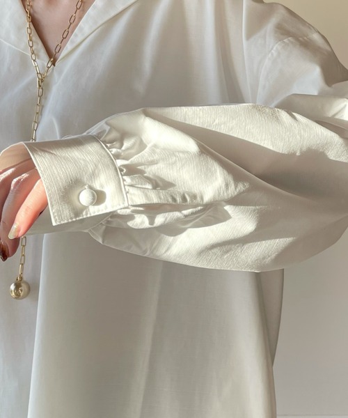 y/m by misato(イムバイミサト)の「セーラーカラーロングブラウス(シャツ/ブラウス・レディース・ベージュ/ホワイト・FREE)」の17枚目の写真