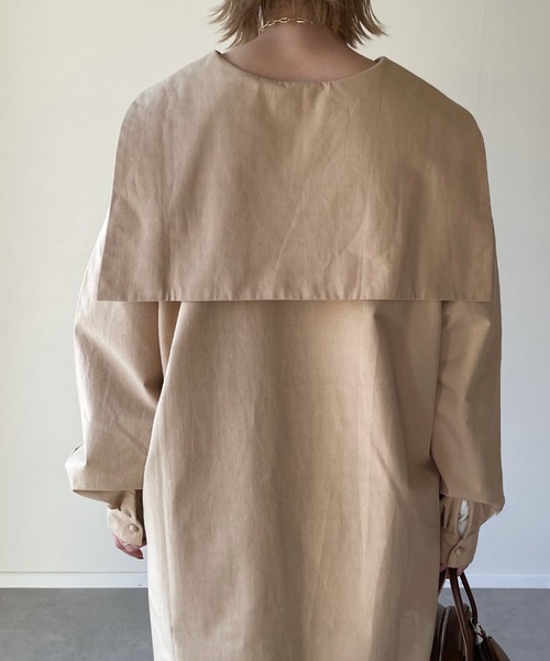 y/m by misato(イムバイミサト)の「セーラーカラーロングブラウス(シャツ/ブラウス・レディース・ベージュ/ホワイト・FREE)」の8枚目の写真