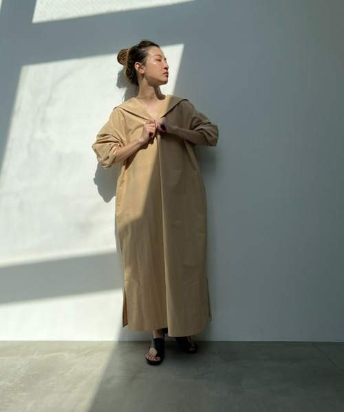 y/m by misato（イムバイミサト）の「セーラーカラーロングブラウス