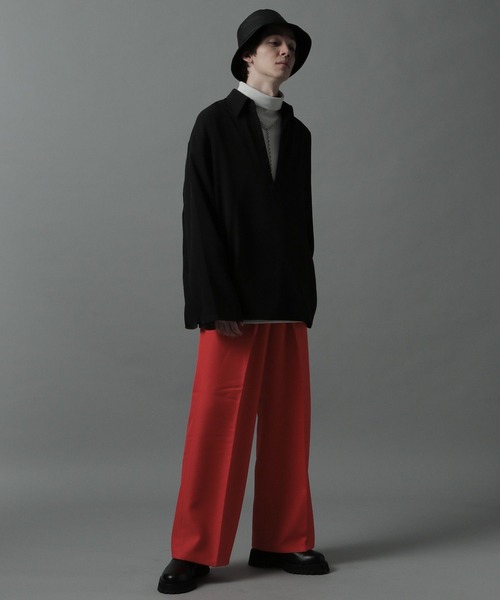 HARE(ハレ)の「トロミスキッパーシャツ(HARE)(シャツ/ブラウス・メンズ・オフホワイト/ブラック/ピンク・FREE)」の11枚目の写真