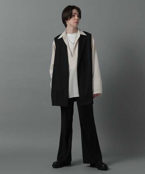 HARE(ハレ)の「トロミスキッパーシャツ(HARE)(シャツ/ブラウス・メンズ・オフホワイト/ブラック/ピンク・FREE)」の19枚目の写真