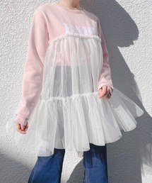 lilLilly | ボリュームチュールスウェットトップス(スウェット)