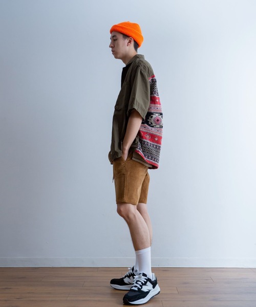 Universal Style Wear（ユニバーサルスタイルウェア）の「Universal Style Wear ナバホ柄 ミリタリーシャツ（シャツ/ブラウス・メンズ・ブラック/グレー/オフホワイト/カーキ・MEDIUM/LARGE/X-LARGE）」の15枚目の写真