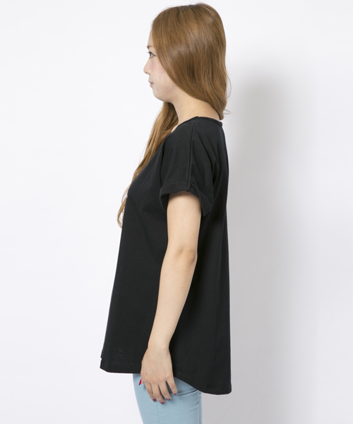 X-girl(エックスガール)の「【SEDA6月号掲載】ICE CREAM S/S TOP(Tシャツ/カットソー・レディース・ホワイト/ブラック/ピンク/ネイビー・1/2)」の5枚目の写真