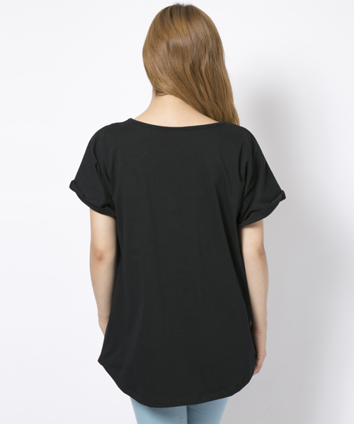 X-girl(エックスガール)の「【SEDA6月号掲載】ICE CREAM S/S TOP(Tシャツ/カットソー・レディース・ホワイト/ブラック/ピンク/ネイビー・1/2)」の6枚目の写真