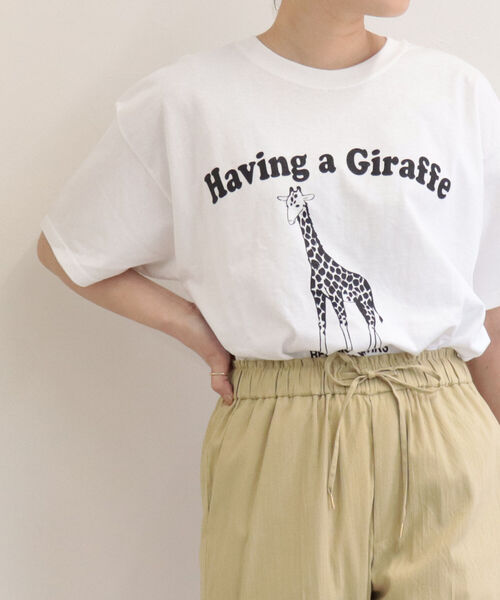 FREDY&GLOSTER（フレディアンドグロスター）の「【Regency Works】short sleeve animal print T（Tシャツ/カットソー・レディース・オフホワイト/ホワイト系その他2/ホワイト系その他3/ホワイト系その他4・MEDIUM）」の3枚目の写真