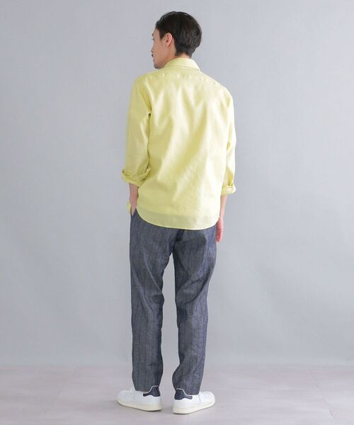 SHIPS（シップス）の「SHIPS: SOLOTEX(R) サフィラン リネン ハイブリッド レギュラーカラーシャツ 22SS（シャツ/ブラウス・メンズ・ホワイト/ライトブルー/ダークグリーン/ネイビー/クリアイエロー・LL/S/M/L）」の17枚目の写真