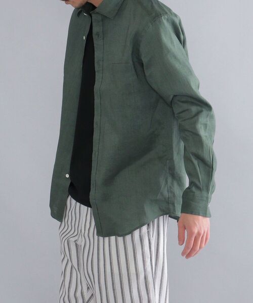 SHIPS（シップス）の「SHIPS: SOLOTEX(R) サフィラン リネン ハイブリッド レギュラーカラーシャツ 22SS（シャツ/ブラウス・メンズ・ホワイト/ライトブルー/ダークグリーン/ネイビー/クリアイエロー・LL/S/M/L）」の20枚目の写真