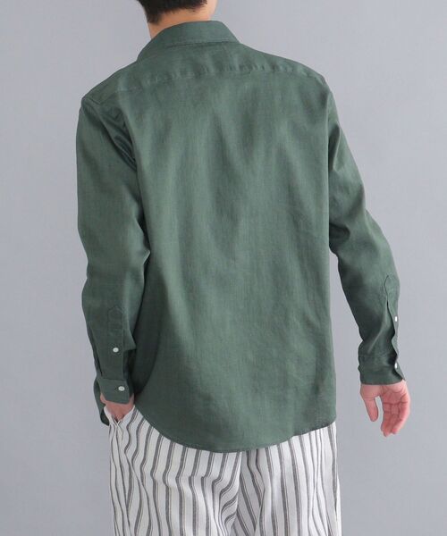 SHIPS（シップス）の「SHIPS: SOLOTEX(R) サフィラン リネン ハイブリッド レギュラーカラーシャツ 22SS（シャツ/ブラウス・メンズ・ホワイト/ライトブルー/ダークグリーン/ネイビー/クリアイエロー・LL/S/M/L）」の21枚目の写真