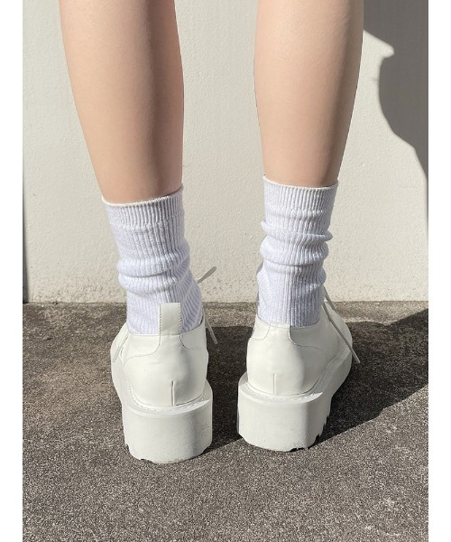 ENVYM(アンビー)の「プラットフォームオックスフォードシューズ(その他シューズ・レディース・ホワイト/ブラック・23.5cm/24.5cm/22.5cm)」の16枚目の写真