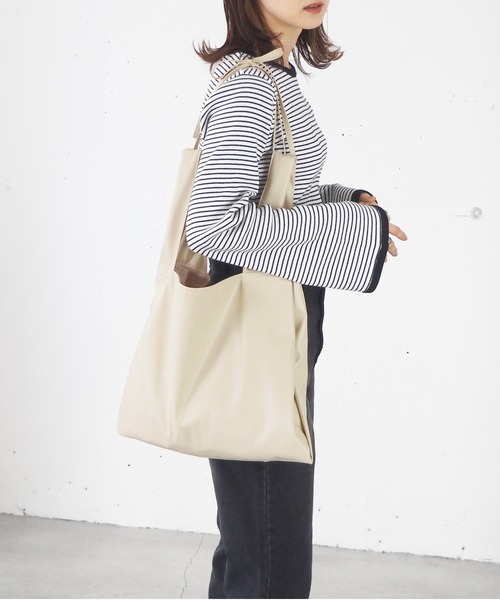 tiptop（ティップトップ）の「2wayマルシェトートバッグ（トートバッグ・レディース・アイボリー/ブラック/ゴールド・FREE）」の20枚目の写真