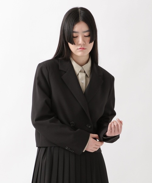 ALAND（エーランド）の「3.3Field Trip／NOTCH COLLARジャケット  2275871（テーラードジャケット・レディース・ブラック/ベージュ・FREE）」の5枚目の写真