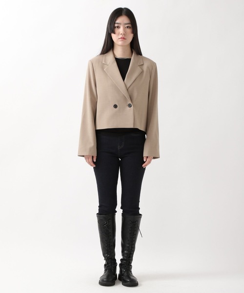 ALAND（エーランド）の「3.3Field Trip／NOTCH COLLARジャケット  2275871（テーラードジャケット・レディース・ブラック/ベージュ・FREE）」の9枚目の写真