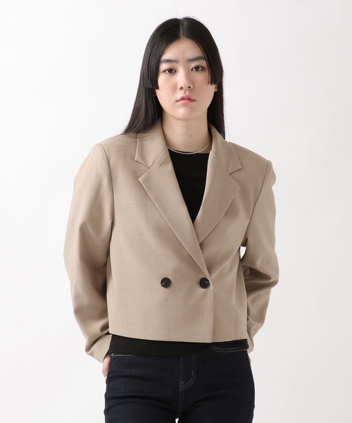 ALAND（エーランド）の「3.3Field Trip／NOTCH COLLARジャケット  2275871（テーラードジャケット・レディース・ブラック/ベージュ・FREE）」の10枚目の写真