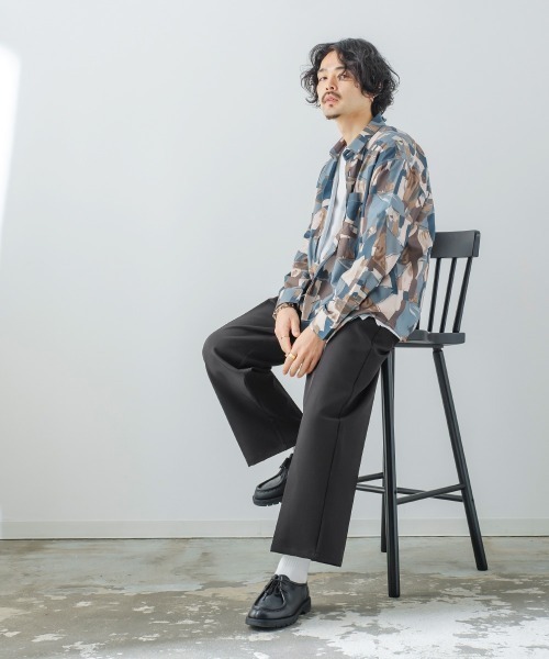 improves(インプローブス)の「【improves】ナチュラルストレッチ ワイド カラーパンツ セットアップ対応(スラックス・メンズ・ブラック/ブラウン/グリーン/クリーム・MEDIUM/LARGE)」の10枚目の写真
