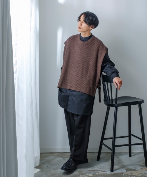 improves(インプローブス)の「【improves】ナチュラルストレッチ ワイド カラーパンツ セットアップ対応(スラックス・メンズ・ブラック/ブラウン/グリーン/クリーム・MEDIUM/LARGE)」の15枚目の写真