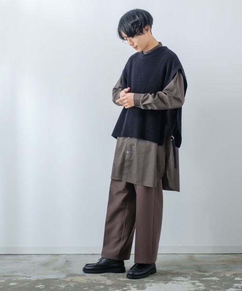 improves(インプローブス)の「【improves】ナチュラルストレッチ ワイド カラーパンツ セットアップ対応(スラックス・メンズ・ブラック/ブラウン/グリーン/クリーム・MEDIUM/LARGE)」の20枚目の写真