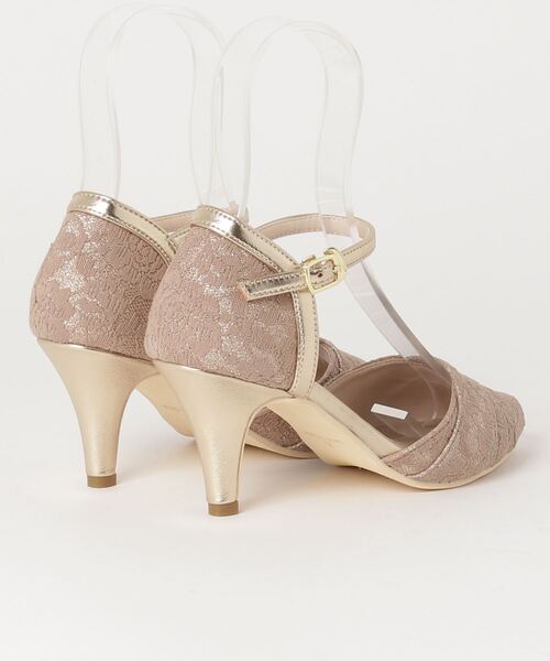 LibertyDoll（リバティードール）の「LibertyDoll ポインテッドトゥセパレートストラップグリッターパンプス（パンプス・レディース・ブラック/ベージュ/シルバー・LL/3L/S/L/SS/M）」の4枚目の写真