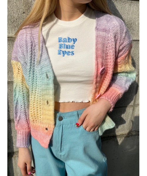 WC（ダブル シー）の「グラデーションニットカーデ（カーディガン/ボレロ・レディース・その他1・FREE）」の7枚目の写真