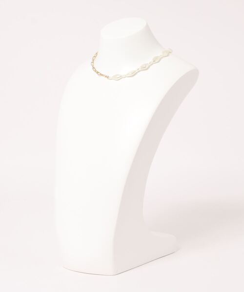 N.（N. Natural Beauty Basic）（エヌエヌナチュラルビューティーベーシック）の「パールコンビチェーンネックレス（ネックレス・レディース・シルバー/ゴールド・FREE）」の5枚目の写真