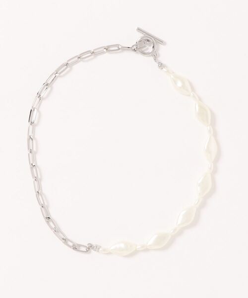 N.（N. Natural Beauty Basic）（エヌエヌナチュラルビューティーベーシック）の「パールコンビチェーンネックレス（ネックレス・レディース・シルバー/ゴールド・FREE）」の9枚目の写真