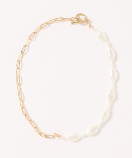 N.（N. Natural Beauty Basic）（エヌエヌナチュラルビューティーベーシック）の「パールコンビチェーンネックレス（ネックレス・レディース・シルバー/ゴールド・FREE）」の8枚目の写真