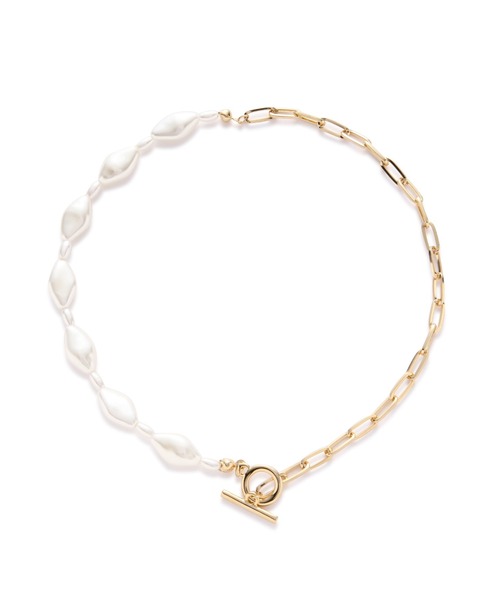 N.（N. Natural Beauty Basic）（エヌエヌナチュラルビューティーベーシック）の「パールコンビチェーンネックレス（ネックレス・レディース・シルバー/ゴールド・FREE）」の12枚目の写真