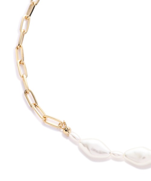 N.（N. Natural Beauty Basic）（エヌエヌナチュラルビューティーベーシック）の「パールコンビチェーンネックレス（ネックレス・レディース・シルバー/ゴールド・FREE）」の13枚目の写真