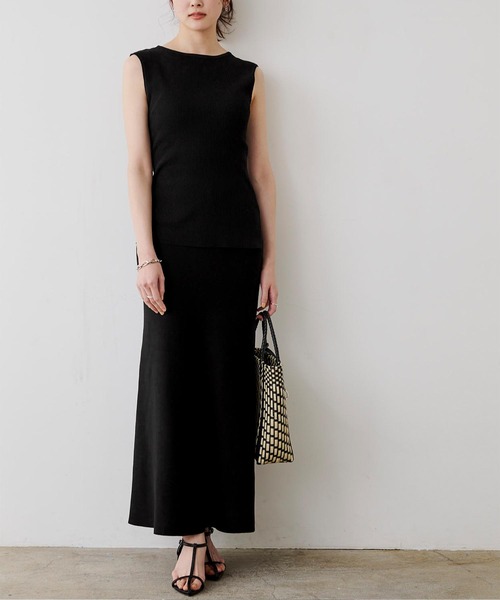 UR'S（ユアーズ）の「ニットマーメイドスカート（スカート・レディース・ブラック/グリーン/グレイッシュベージュ/ブラウン・S/M/L）」の2枚目の写真