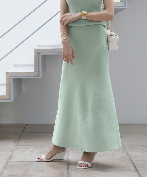 UR'S（ユアーズ）の「ニットマーメイドスカート（スカート・レディース・ブラック/グリーン/グレイッシュベージュ/ブラウン・S/M/L）」の9枚目の写真