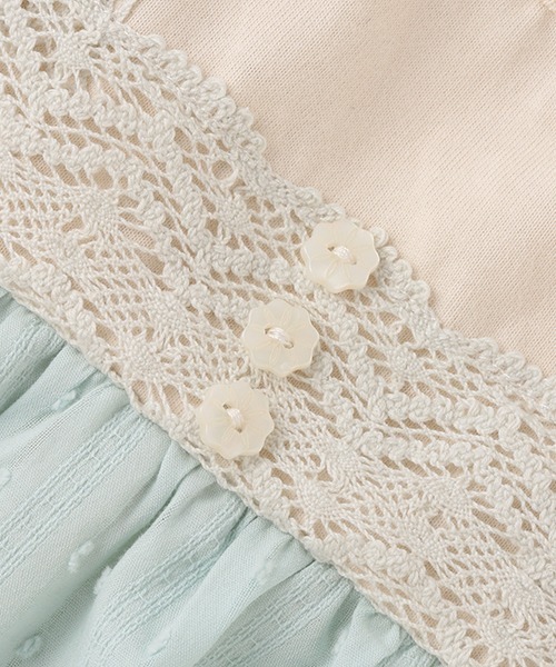 petit main(プティマイン)の「胸レースドッキングT(Tシャツ/カットソー・キッズ・ラベンダー/マルチ/エメラルド・80cm/110cm/120cm/90cm/100cm/130cm)」の19枚目の写真