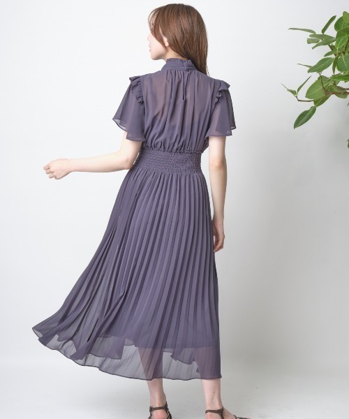 WILLSELECTION（ウィルセレクション）の「ジョーゼットフレア袖ワンピース（ドレス・レディース・ベージュ/ラベンダー/カーキ/ブラック/ピンク/ブラウン/ベージュ系その他/グリーン/ネイビー/ブルー/ダークグリーン・MEDIUM）」の17枚目の写真