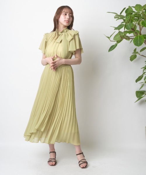 WILLSELECTION（ウィルセレクション）の「ジョーゼットフレア袖ワンピース（ドレス・レディース・ベージュ/ラベンダー/カーキ/ブラック/ピンク/ブラウン/ベージュ系その他/グリーン/ネイビー/ブルー/ダークグリーン・MEDIUM）」の18枚目の写真