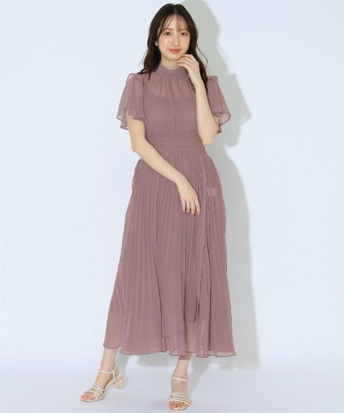 WILLSELECTION（ウィルセレクション）の「ジョーゼットフレア袖ワンピース（ドレス・レディース・ベージュ/ラベンダー/カーキ/ブラック/ピンク/ブラウン/ベージュ系その他/グリーン/ネイビー/ブルー/ダークグリーン・MEDIUM）」の20枚目の写真