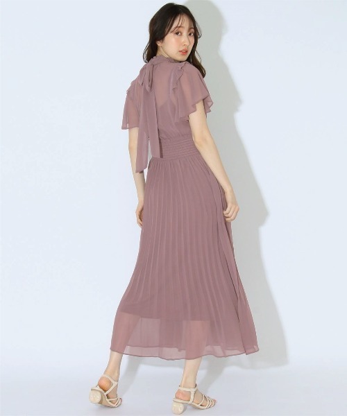 WILLSELECTION（ウィルセレクション）の「ジョーゼットフレア袖ワンピース（ドレス・レディース・ベージュ/ラベンダー/カーキ/ブラック/ピンク/ブラウン/ベージュ系その他/グリーン/ネイビー/ブルー/ダークグリーン・MEDIUM）」の21枚目の写真