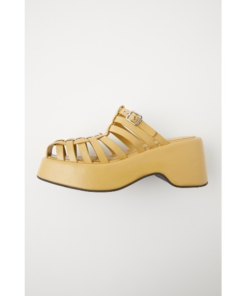 MOUSSY（マウジー）の「GURKHA WEDGE ミュール（サンダル・レディース・ブラック/イエロー・MEDIUM/SMALL/LARGE）」の5枚目の写真