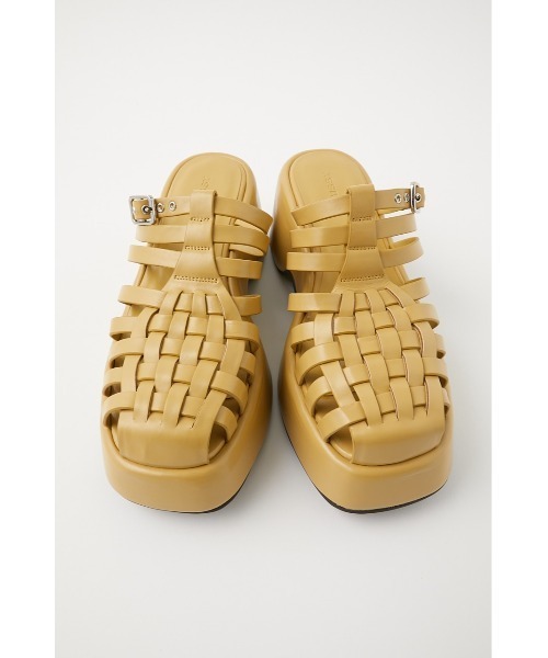 MOUSSY（マウジー）の「GURKHA WEDGE ミュール（サンダル・レディース・ブラック/イエロー・MEDIUM/SMALL/LARGE）」の4枚目の写真