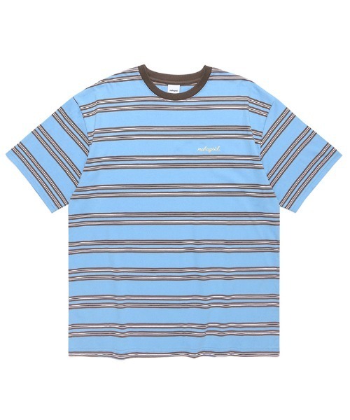 MAHAGRID（マハグリッド）の「【mahagrid】ROPE LOGO STRIPED TEE / マハグリッド ロープ ロゴ ストライプ Tシャツ（Tシャツ/カットソー・メンズ・ブラック/ブルー/ピンク・X-LARGE/MEDIUM/SMALL/LARGE）」の3枚目の写真