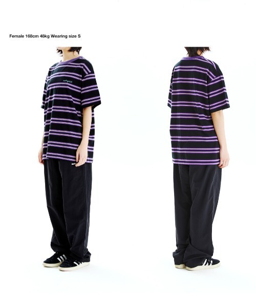 MAHAGRID（マハグリッド）の「【mahagrid】ROPE LOGO STRIPED TEE / マハグリッド ロープ ロゴ ストライプ Tシャツ（Tシャツ/カットソー・メンズ・ブラック/ブルー/ピンク・X-LARGE/MEDIUM/SMALL/LARGE）」の5枚目の写真