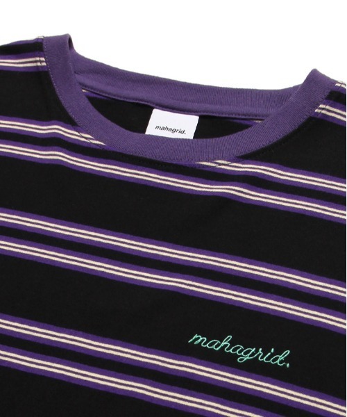 MAHAGRID（マハグリッド）の「【mahagrid】ROPE LOGO STRIPED TEE / マハグリッド ロープ ロゴ ストライプ Tシャツ（Tシャツ/カットソー・メンズ・ブラック/ブルー/ピンク・X-LARGE/MEDIUM/SMALL/LARGE）」の7枚目の写真