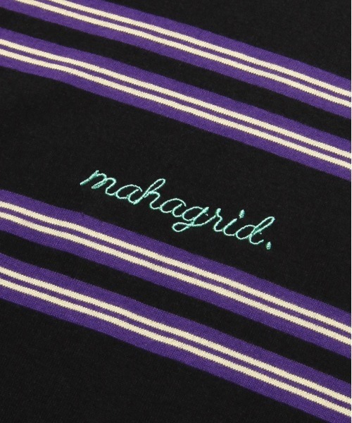 MAHAGRID（マハグリッド）の「【mahagrid】ROPE LOGO STRIPED TEE / マハグリッド ロープ ロゴ ストライプ Tシャツ（Tシャツ/カットソー・メンズ・ブラック/ブルー/ピンク・X-LARGE/MEDIUM/SMALL/LARGE）」の8枚目の写真