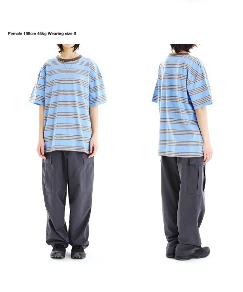 MAHAGRID（マハグリッド）の「【mahagrid】ROPE LOGO STRIPED TEE / マハグリッド ロープ ロゴ ストライプ Tシャツ（Tシャツ/カットソー・メンズ・ブラック/ブルー/ピンク・X-LARGE/MEDIUM/SMALL/LARGE）」の11枚目の写真