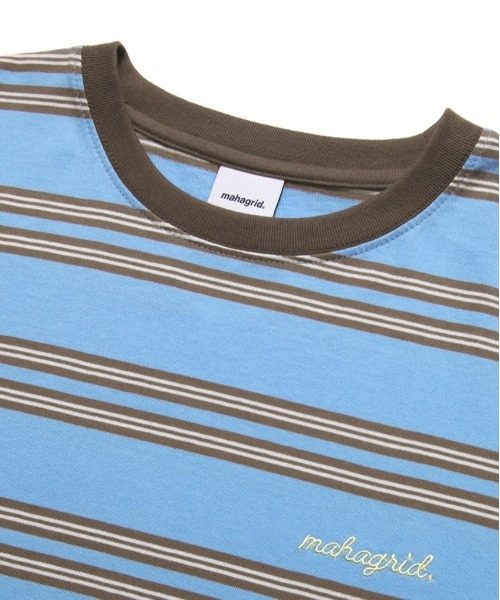 MAHAGRID（マハグリッド）の「【mahagrid】ROPE LOGO STRIPED TEE / マハグリッド ロープ ロゴ ストライプ Tシャツ（Tシャツ/カットソー・メンズ・ブラック/ブルー/ピンク・X-LARGE/MEDIUM/SMALL/LARGE）」の13枚目の写真